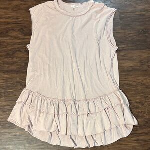 Oli & Hali Layered Ruffle-Hem Sleeveless Tank in Light Pink